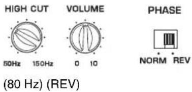 YAMAHA NSSW310 - Example 1. Lorsque ce caisson de graves est utilise en combinaison avec des enceintes avant a deux voies, de suspension acoustique de 10cm ou de 13cm - 1