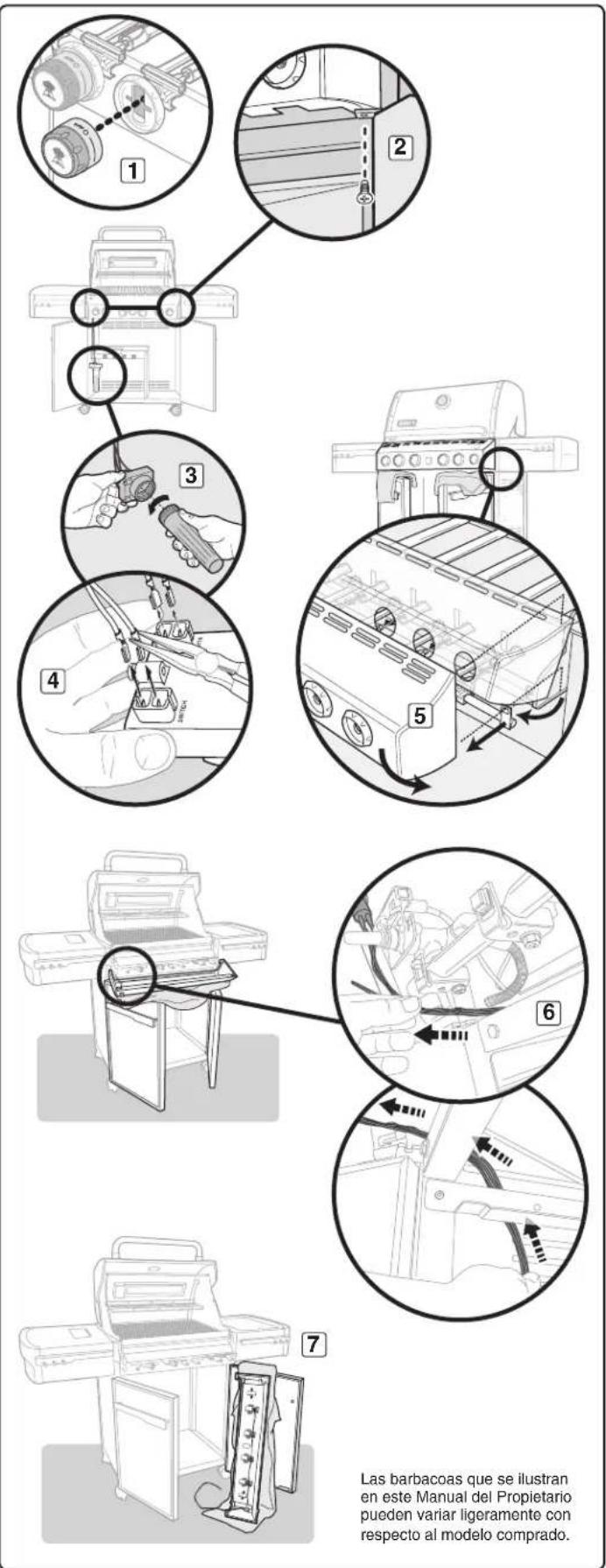 WEBER Summit E470 - Retire el panel de control - 1