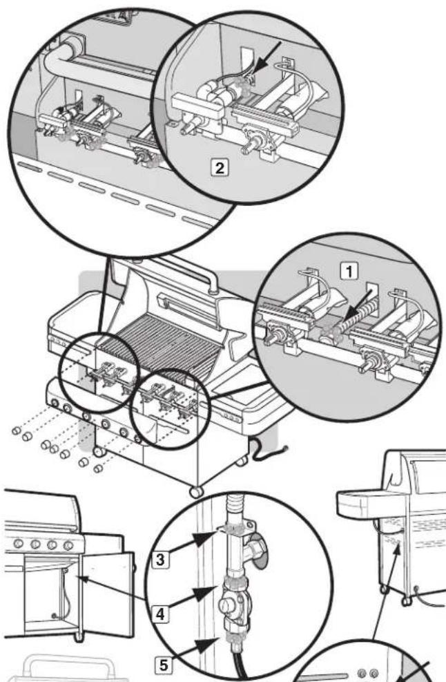 WEBER Summit E470 - Remise en place du panneau de commande - 1