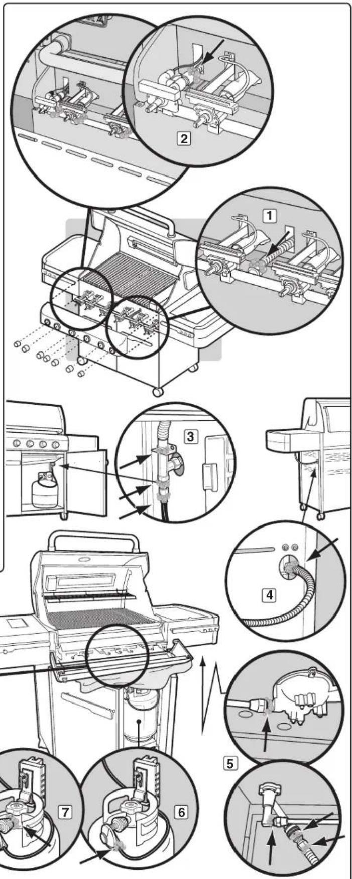 WEBER Summit S470 - Vuelva a instalar el panel de control - 1
