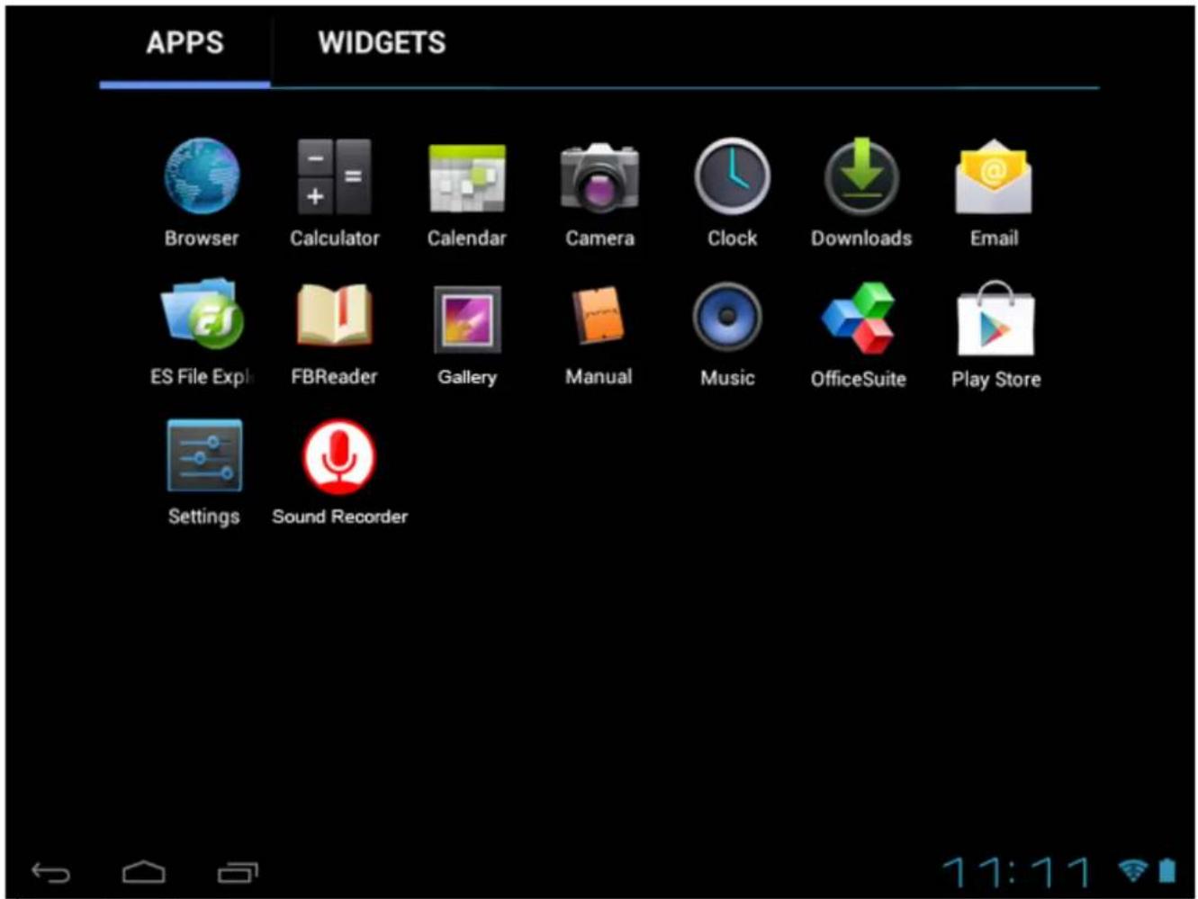 Yarvik Luna 10c - Menu d'applications - 2