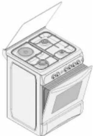 Vitrokitchen CB55BB - USING GRILL DEFLECTOR PANEL (optional) - 3