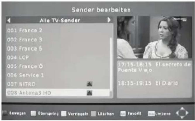XORO HRT 7515 - Sender bearbeiten - 2