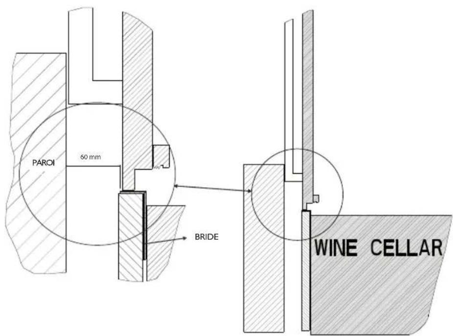 PAROI 60 mm BRIDE WINE CELLAR