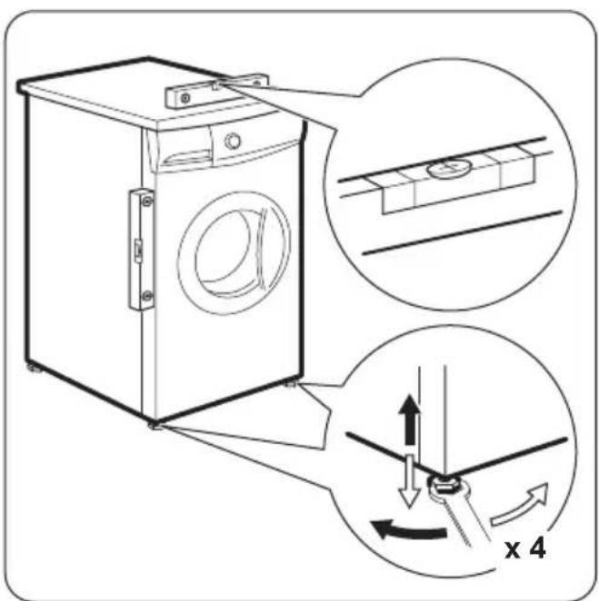 ZANUSSI ZWH6160P - Plaatsing en waterpas zieten - 1
