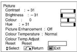 YAMAHA PDM4210 - Example: Selecting the Picture screen - 4