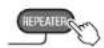 YAMAHA YSP1400 - Hold down the REPEATER key on the supplied remote control for more than 3 seconds to enable/disable the TV Remote Repeater function. - 1