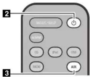 2 MODE/HELP ARM CD JPAC USB RADIO AUX