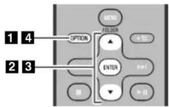 1 4 OPTION MENU FOLDER +10 2 3 ENTER III II