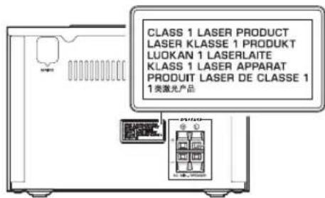 CLASS 1 LASER PRODUCT LASER KLASSE 1 PRODUKT LUOKAN 1 LASERLAITE KLASS 1 LASER APPARAT PRODUIT LASER DE CLASSE 1 1类激光产品