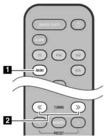 1 RADIO 2 TUNING PRESET