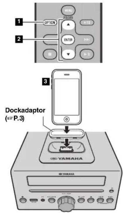 1 OPTION 2 POLDER ENTER 3 Dockadaptor (VOF P.3) YAMAHA