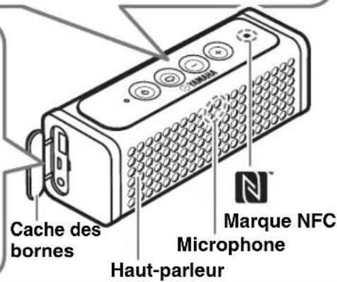 Cache des bornes Haut-parleur Microphone Marque NFC