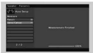 YAMAHA CXA5000 - To start the measurement, use the cursor keys to select "Measure" and press ENTER. - 1