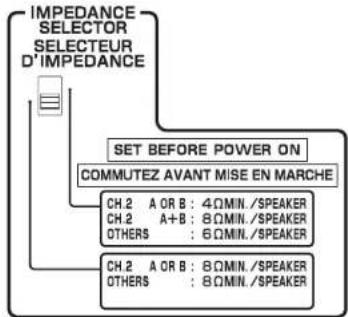 YAMAHA MXA5000 - ■Remarque sur l'impédance d'enceinte - 1