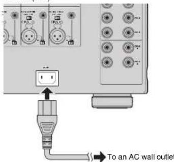 YAMAHA MXA5000 - Connecting the power cable - 1