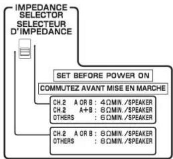 YAMAHA MXA5000 - ■Note on the speaker impedance - 1