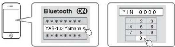 YAMAHA YAS93 - Pairing a Bluetooth device with the sound bar - 3