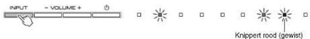 INPUT - VOLUME + Knippert rood (gewist)
