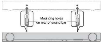 YAMAHA YAS93 - Hang the sound bar on the screws. - 1