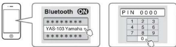 YAMAHA YAS93 - Associazione di un dispositivo Bluetooth con la barra audio - 2