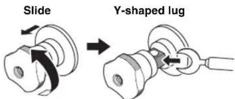 Slide Y-shaped lug