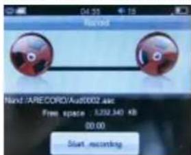 Ran198 Next:/ARECORD/Aud0002.exe Free space : 7,232.340 KB 00:00 Start recording