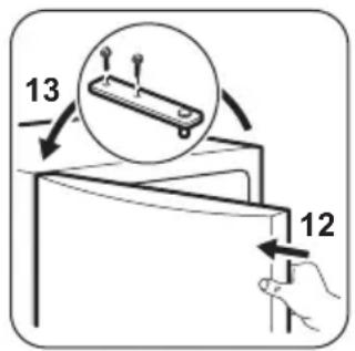 ZANUSSI ZRB34214XA - Zmiana kierunku otwierania drzwi - 6
