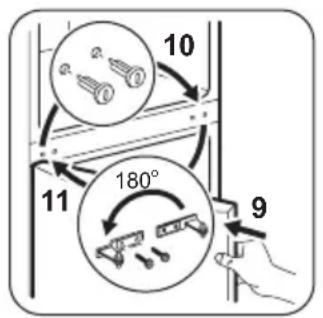 ZANUSSI ZRB34214XA - Zmiana kierunku otwierania drzwi - 5