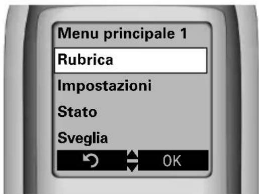 SIEMENS optiPoint WL2 professional - Menu principale - 1