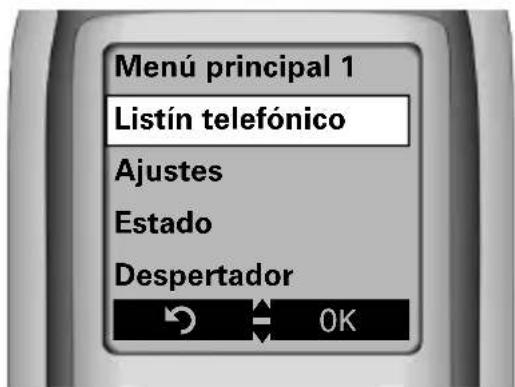 SIEMENS optiPoint WL2 professional - Menu principal - 1
