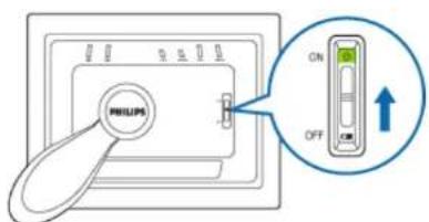 PHILIPS 7FF1WD - Mise sous tension du cadre photo - 1