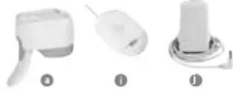 PHILIPS SPD5120CC - La poignée de commande (a), l'unité piles (j) ou la fiche de terre (j). - 1