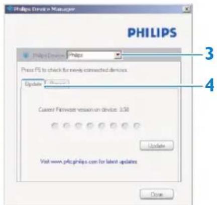 PHILIPS SA5000 - Vérification manuelle de la mise à jour de votre microprogramme - 2