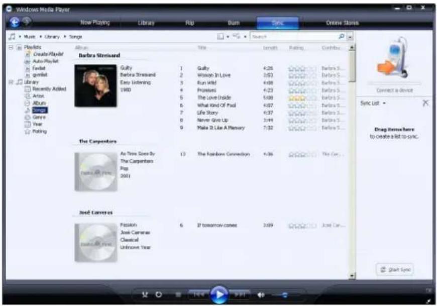 PHILIPS SA5000 - Sélectionner les fichiers et playlists pour synchronisation manuelle - 1