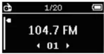 PHILIPS SA5000 - Écoute d'une station de radio présélectionnée - 1