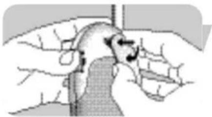 PHILIPS Avent SCD450 - Connecting / disconnecting the belt clip (small parent unit) - 1