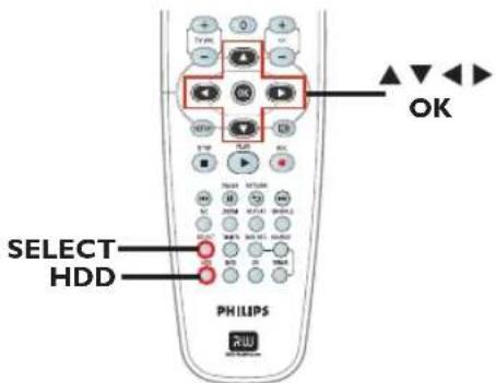 PHILIPS HTS5800H - Accès au menu d'édition de titre du disque dur - 1