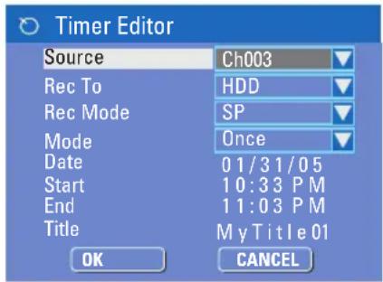 PHILIPS HTS5800H - Enregistrement via le programmateur (suite) - 1