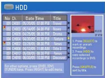 PHILIPS HTS5800H - Lecture de vos enregistrements sur disque dur - 1