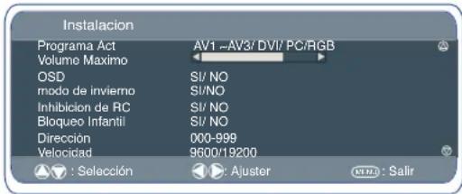 SANYO 42LE1 - Posicion de programa al inicio. Procedimiento de configuracion - 1