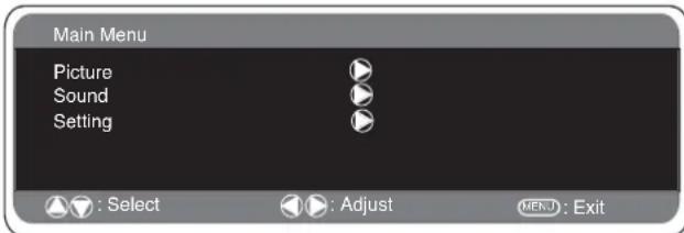 SANYO 42LE1 - PC menu settings - 1