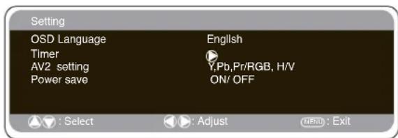 SANYO 42LE1 - PC menu settings - 3