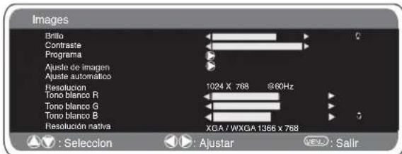 SANYO 42LE1 - Ajustes del menu del PC - 2