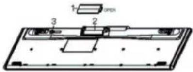 ModeCom MC7000 - Instalace baterii v klavesnici - 1