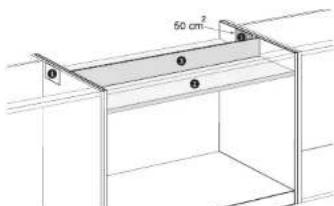 GIGASET A380 - Installation of the induction hob above a combimicrowave oven, a 90 cm Etna oven or an oven of a different brand - 1