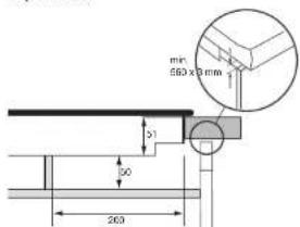 GIGASET A380 - Installation of the induction hob above a combimicrowave oven, a 90 cm Etna oven or an oven of a different brand - 3
