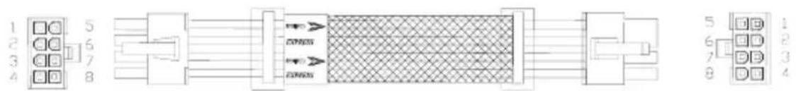 COOLER MASTER Real Power M1000 - Conector Molex de 8 Pinos até o PCI-e de 8 Pinos - 1