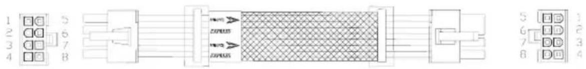 COOLER MASTER Real Power M1000 - Connecteur Molex 8 broches à PCI-e 8 broches - 1