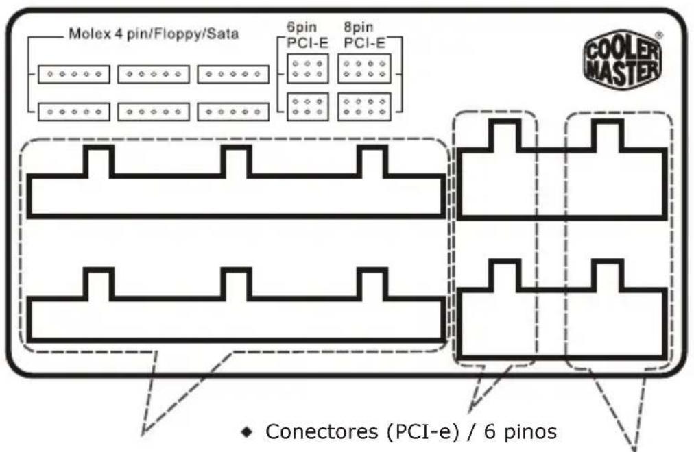 COOLER MASTER Real Power M1000 - Conector P3 (alimentação de +12 V) / 4 pinos - 2